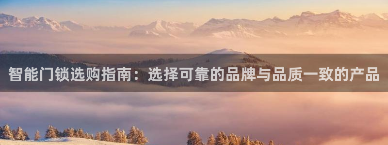 利记官网是真的吗：智能门锁选购指南：选择可靠的品牌与品质一致