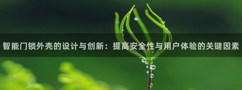 利记sbobet官网电脑版：智能门锁外壳的设计与创新：提高安