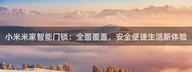 利记官网地址：小米米家智能门锁：全面覆盖，安全便捷生活新体验