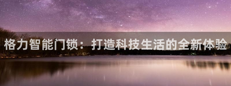 利记官网app下载：格力智能门锁：打造科技生活的全新体验