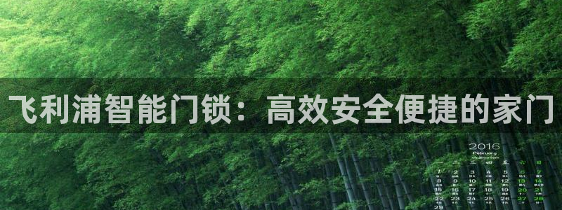 利记坊官网：飞利浦智能门锁：高效安全便捷的家门