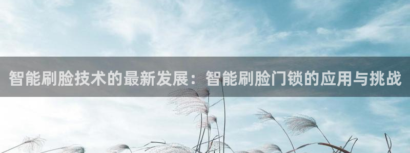 利记官网a：智能刷脸技术的最新发展：智能刷脸门锁的应用与挑战