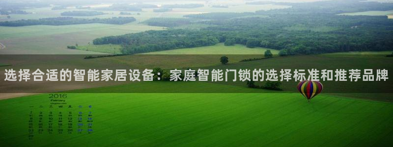 利记国际有限公司官网：选择合适的智能家居设备：家庭智能门锁的