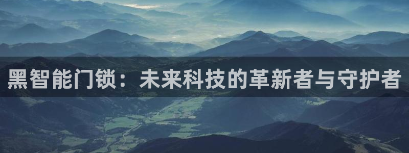 利记科技有限公司官网：黑智能门锁：未来科技的革新者与守护者