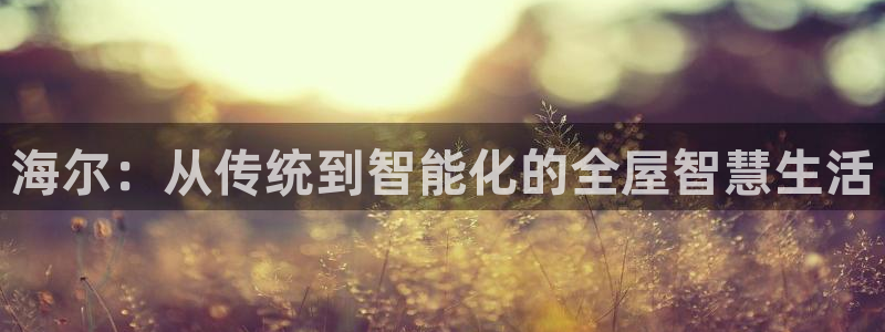 万利记官网：海尔：从传统到智能化的全屋智慧生活