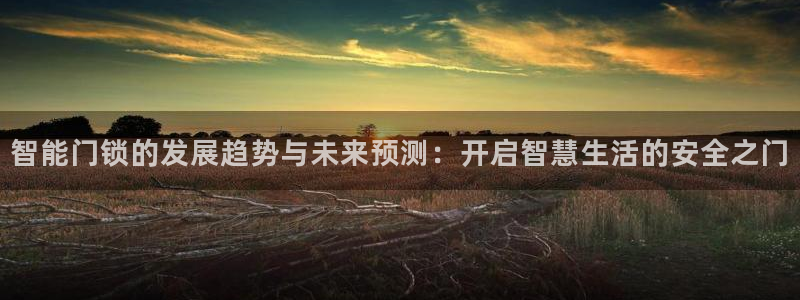 188bet注册利记官网app：智能门锁的发展趋势与未来预测