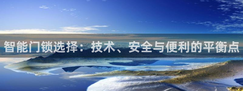 利记体育手机版官网：智能门锁选择：技术、安全与便利的平衡点