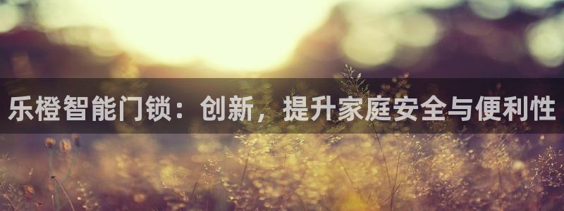 利记网址注册官网：乐橙智能门锁：创新，提升家庭安全与便利性